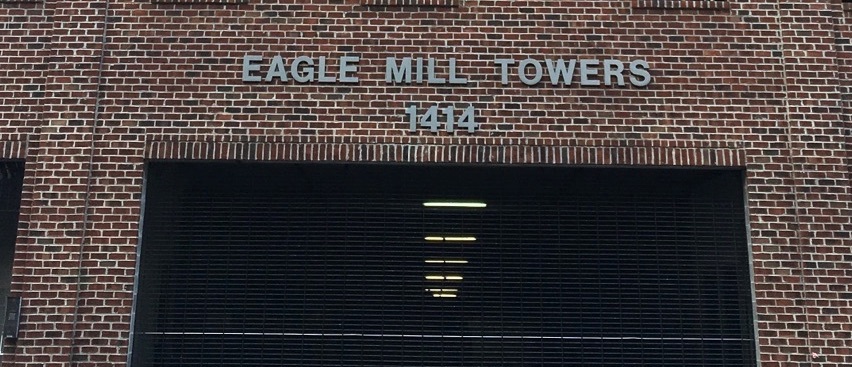 the Eagle Mill Towers building